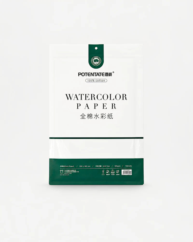 Potentate Watercolor Paper-10 Sheets |300 GSM