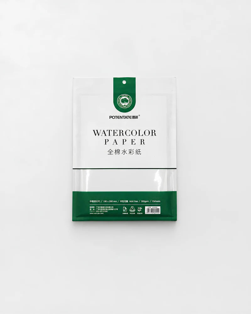 Potentate Watercolor Paper-10 Sheets |300 GSM |A3|A4|A5