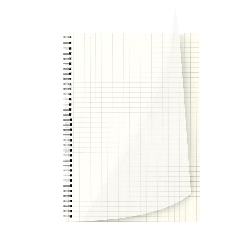 Transparent Square Grid Notebook