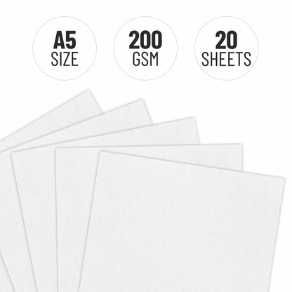 A4 size paper sheets with 300 GSM weight and 10 sheets count on a white background.