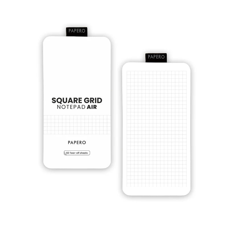Square Grid Notepad Air | 9 x 18 cm | 60 Sheets
