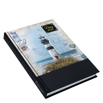 Diary with lighthouse design on the cover