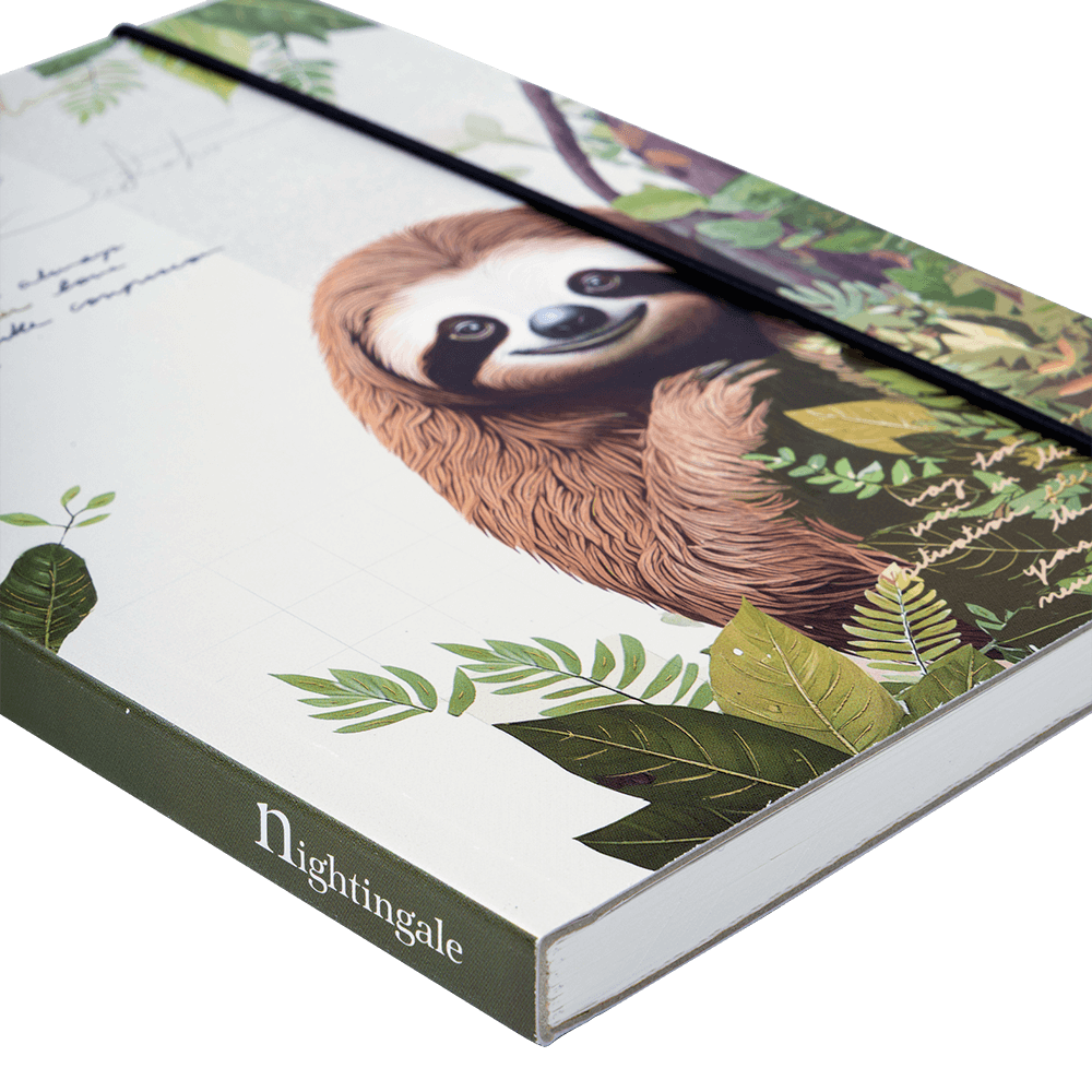 Nightingale Animal Notebook Sloth Bear