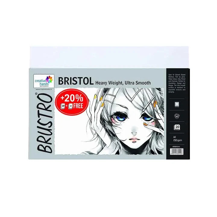 Brustro Bristol Paper 250 Gsm |A4|A5|10X14