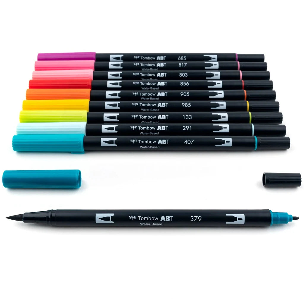 Tombow Dual Brush Pen Art Markers |Tropical | set of 10