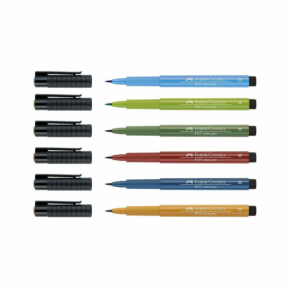 Faber-Castell Pitt Artist Pens Landscape Set Of 6