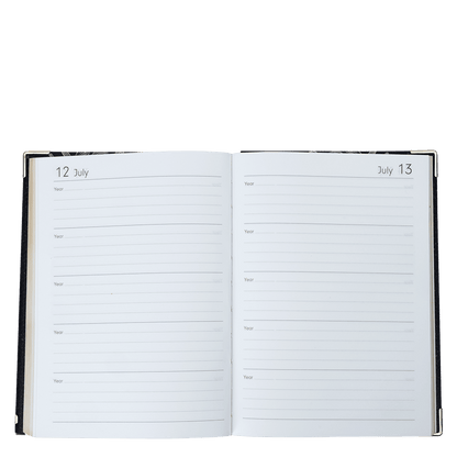 Open planner showing pages for July 12 and July 13 on a white background