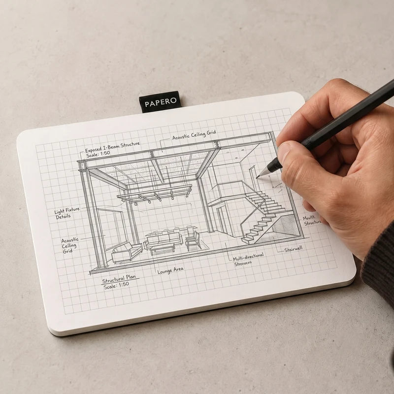 Square Grid Notepad Max | 29.7 x 21 cm | 60 Sheets