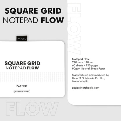 Square Grid Notepad Max | 29.7 x 21 cm | 60 Sheets