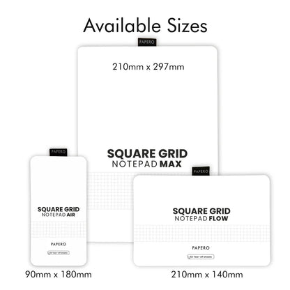 Square Grid Notepad Max | 29.7 x 21 cm | 60 Sheets