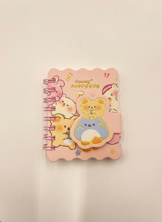 Cute Everyday Funny Mini Spiral Notebook - A7 Size