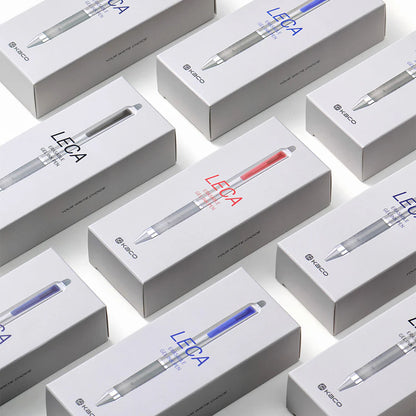 LECA pens in their packaging on a light gray background