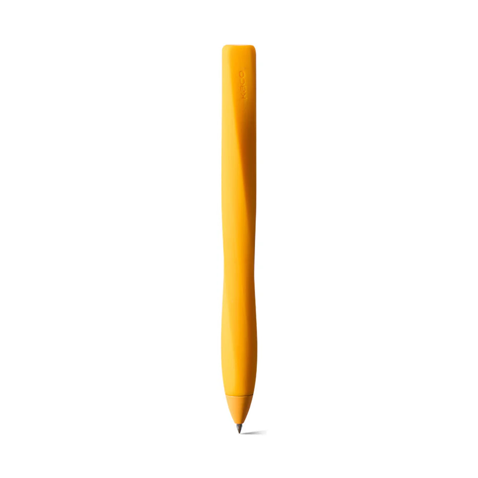 Yellow pen on a white background