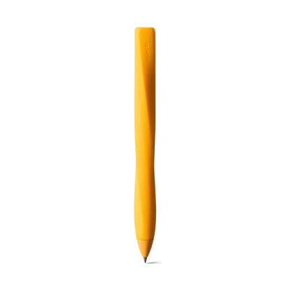 Yellow pen on a white background