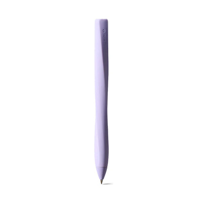 Purple stylus pen on a white background