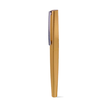 Gold pen on a white background
