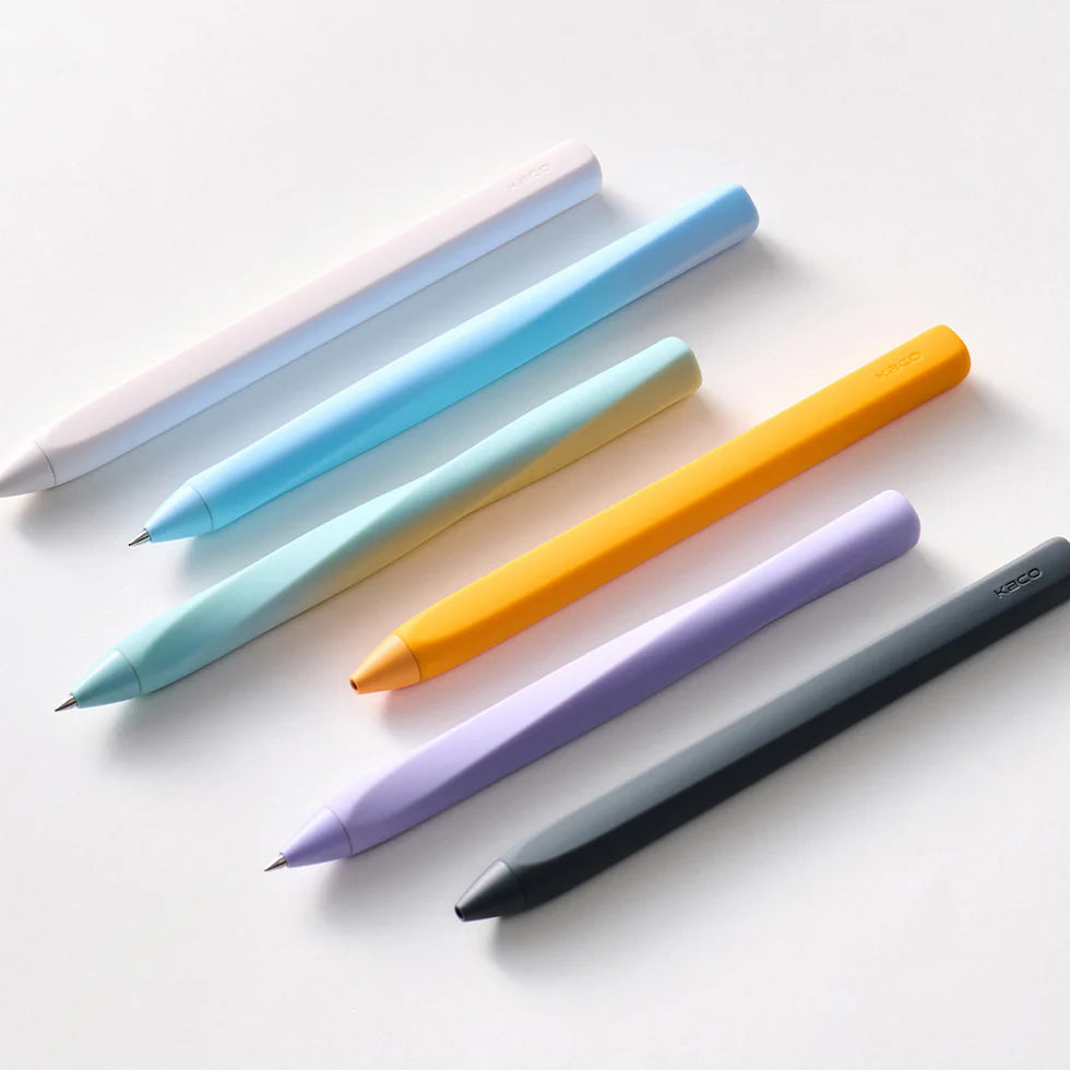 Set of colorful styluses on a white background