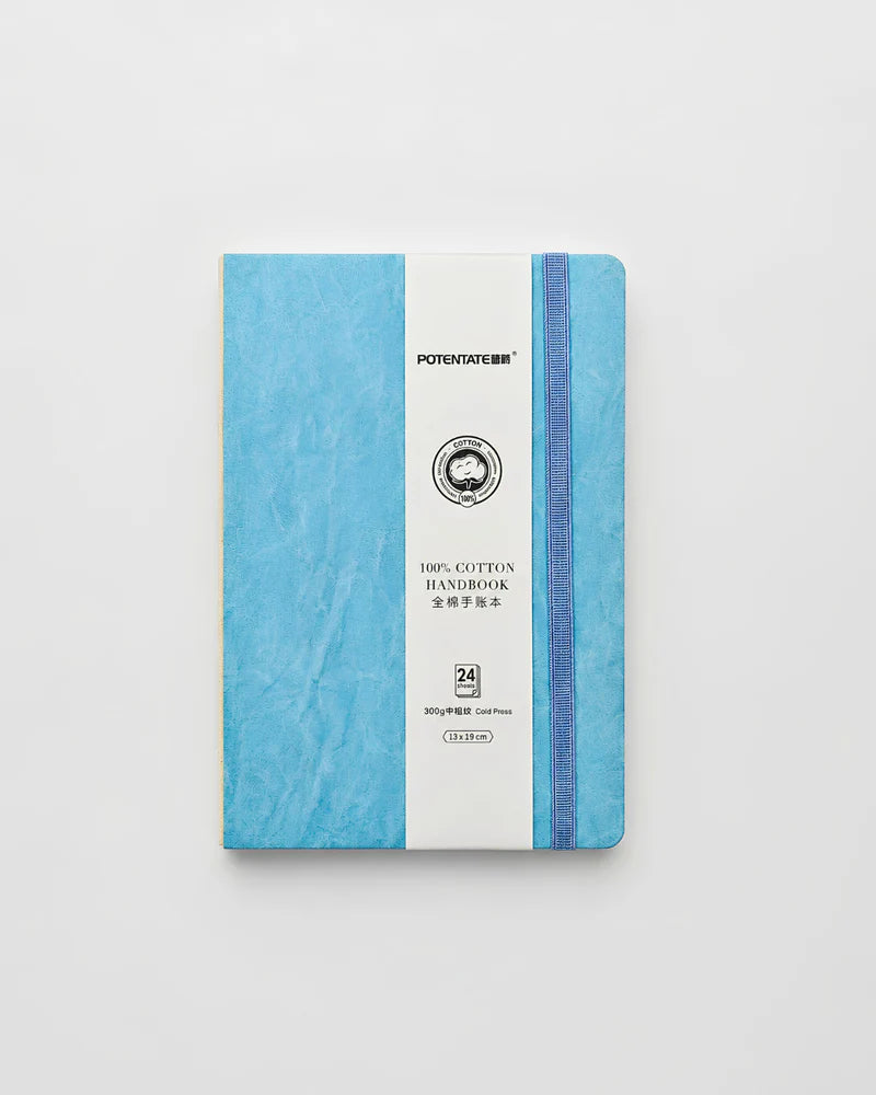Potentate PU Watercolor Handbook – Blue | 13 x 19 cm | 300GSM | Cold press