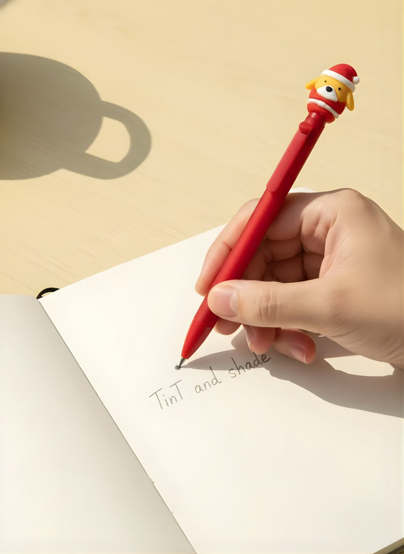 Christmas Kawaii Writing Combo – Eternal Pencil + Multicolor Pen (Set of 1 )