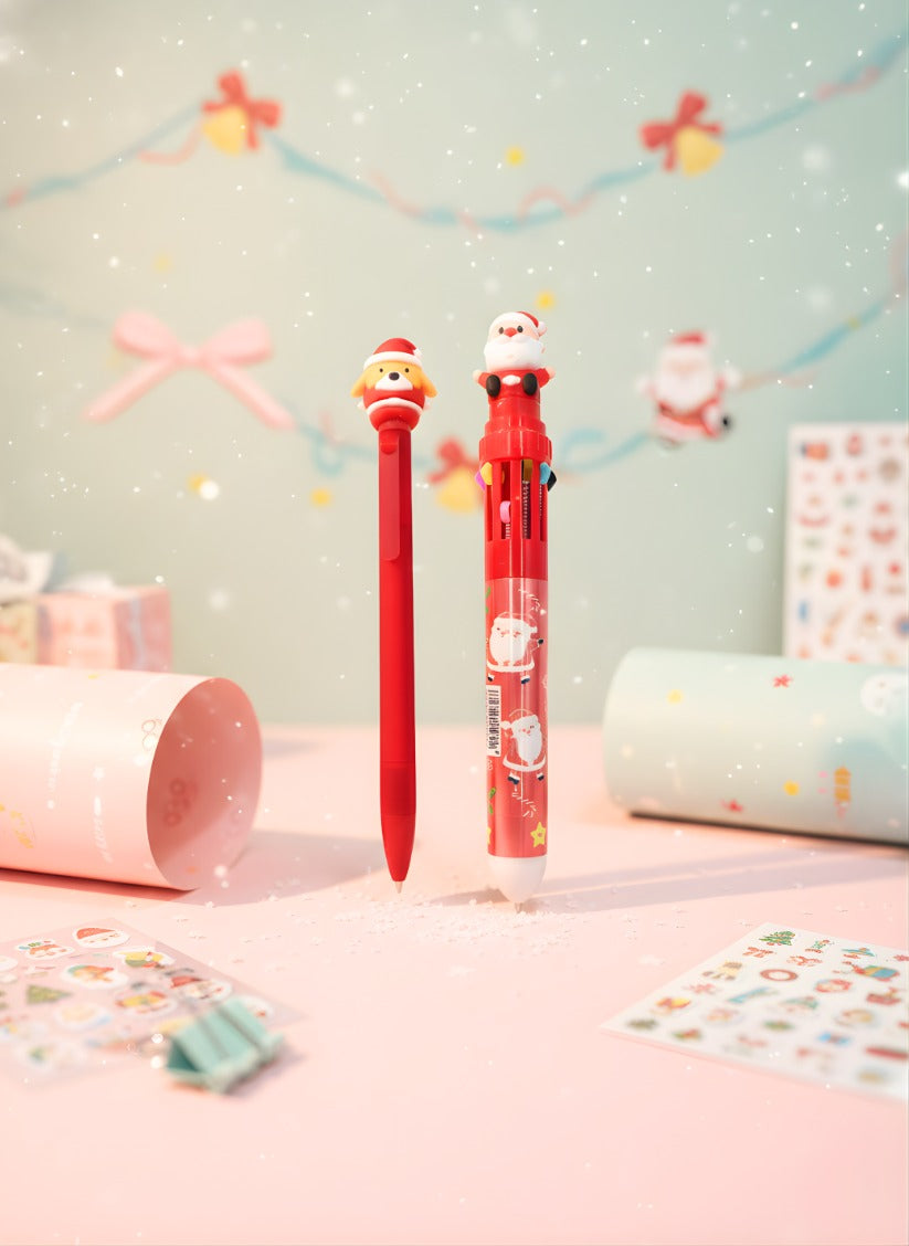 Christmas Kawaii Writing Combo – Eternal Pencil + Multicolor Pen (Set of 3 )