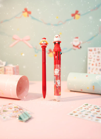 Christmas Kawaii Writing Combo – Eternal Pencil + Multicolor Pen (Set of 1 )