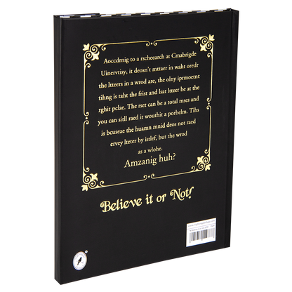 Black book with gold text on a white background