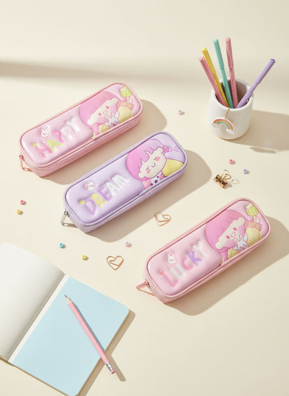 Kawaii Zipper Pencil case - Happy Girl