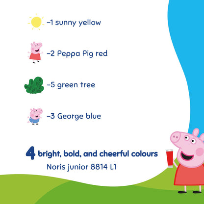 STAEDTLER Peppa Pig x Noris Junior Quick-Drying Finger Paints |4 Assorted Colours