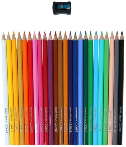 Doms 24 Shades Super Soft Color Pencils Flat Tin Box