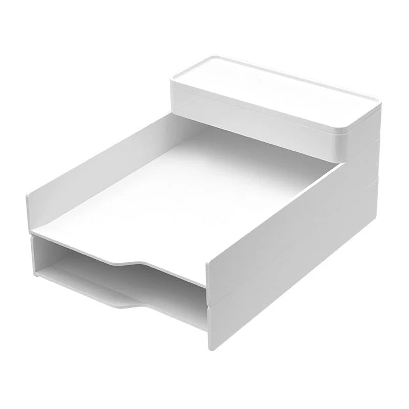 White paper tray on a white background