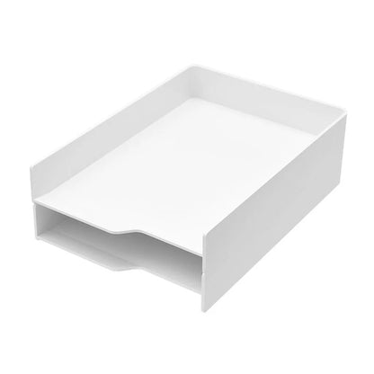 White rectangular object on a white background