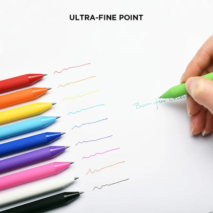 Colorful pens with ultra-fine point on a white background