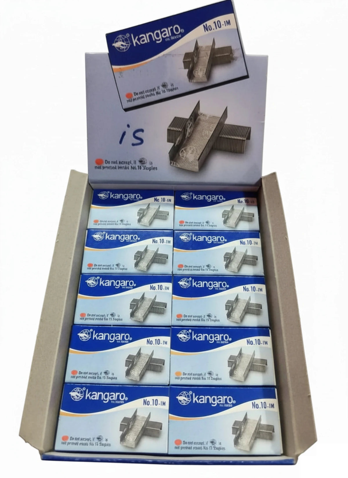Kangoro No. 10-1 M Heavy Duty Steel Wire Staple Pins |20 Boxes