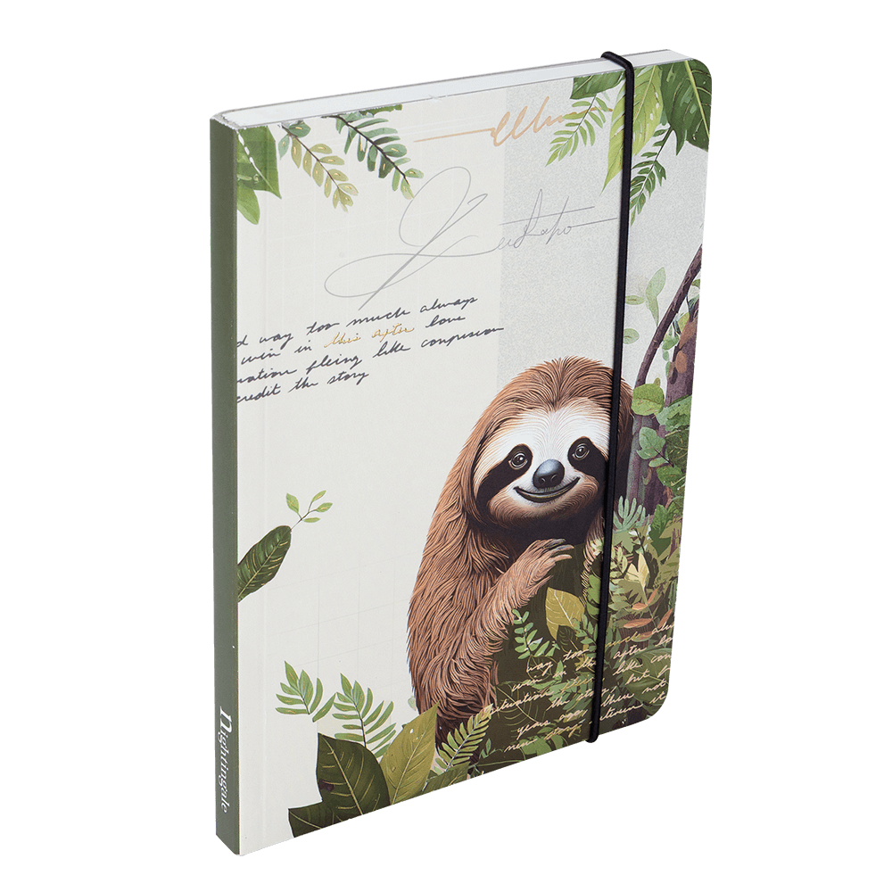 Nightingale Animal Notebook Sloth Bear