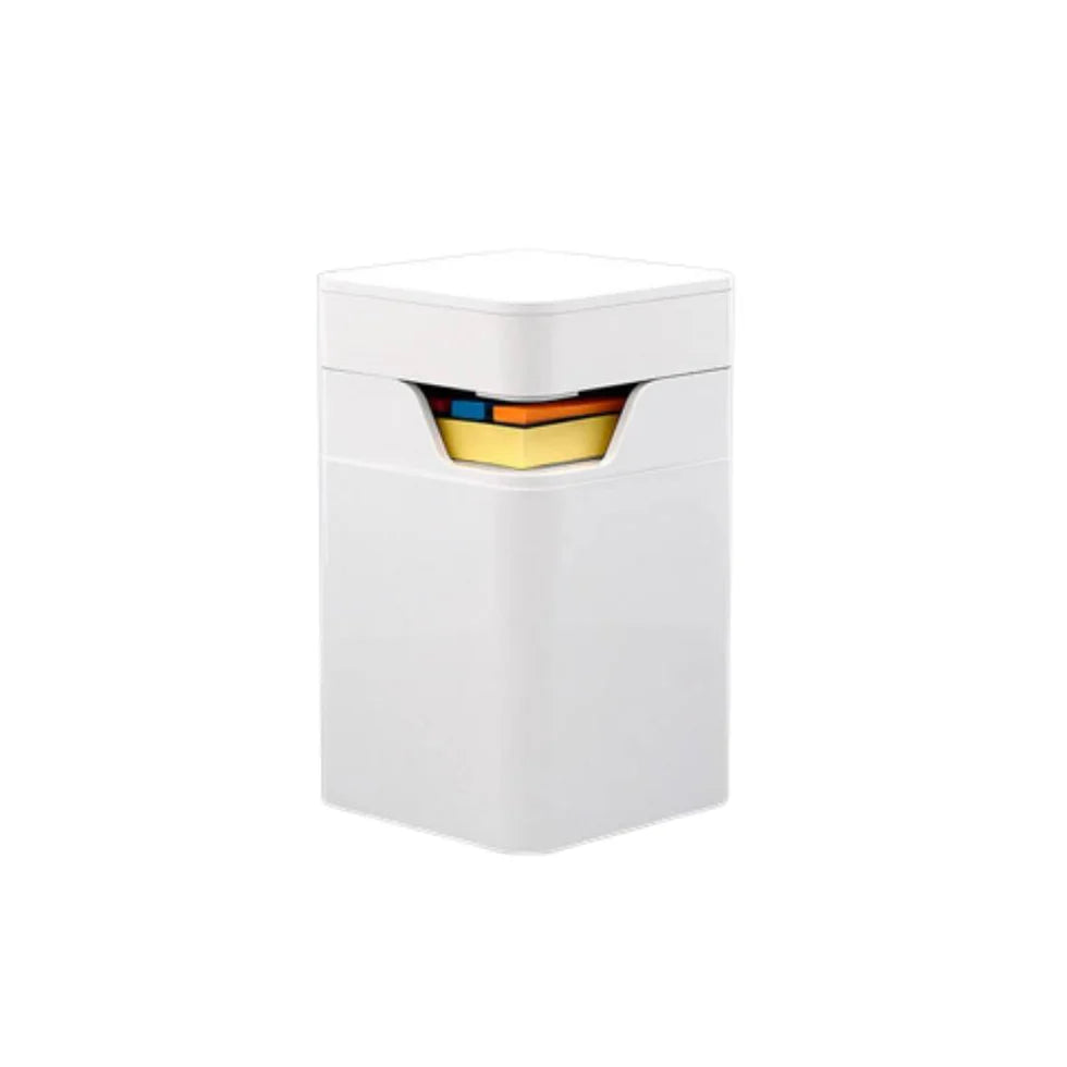 White electronic device with colorful interior on a white background