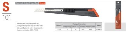 Dorco S101 Cutter Knife - Base Material: Plastic